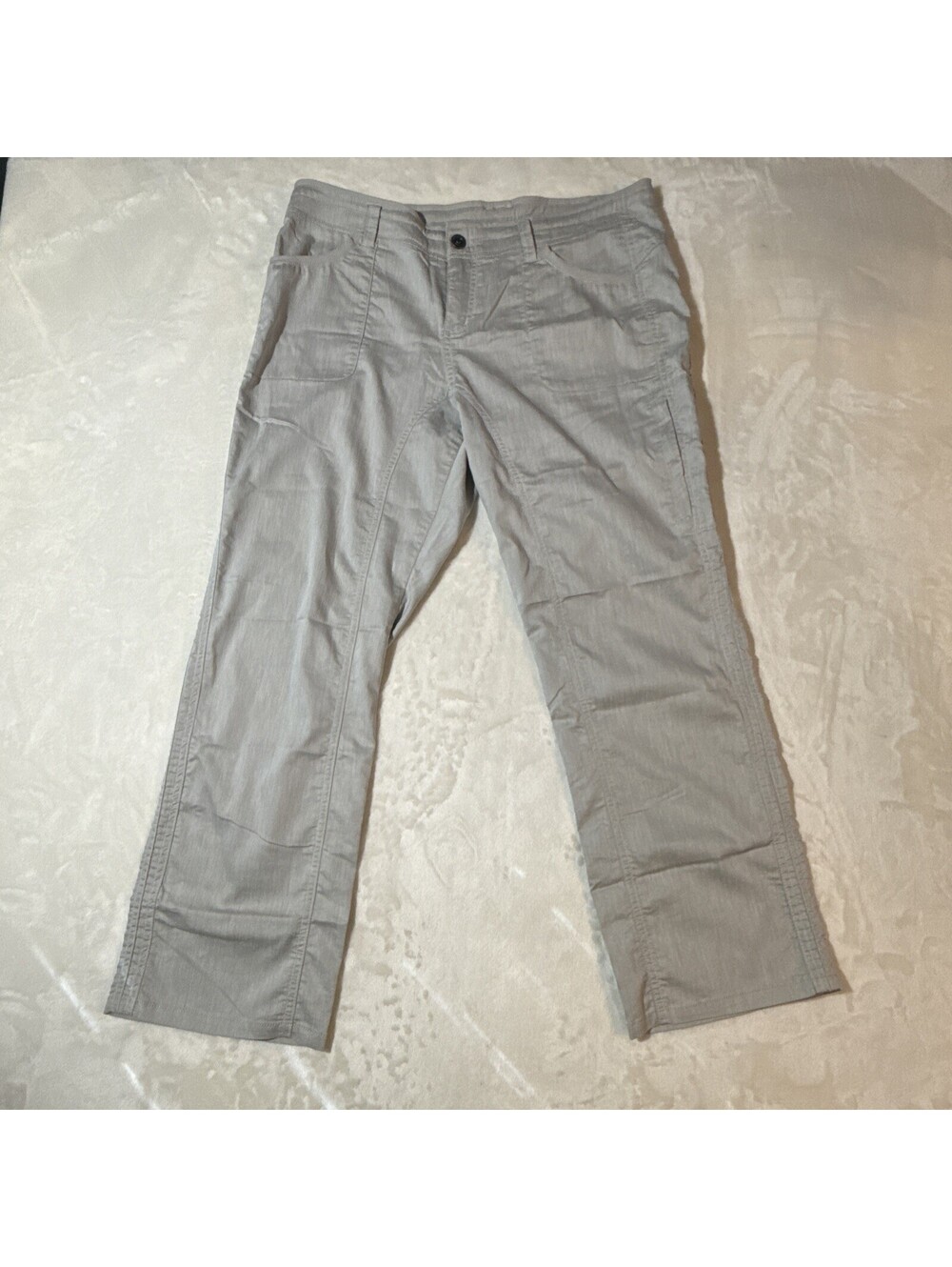 Kuhl Gray Ripstop Hiking Outdoor Utility Cargo Pants Women's Size 14 Extra Short